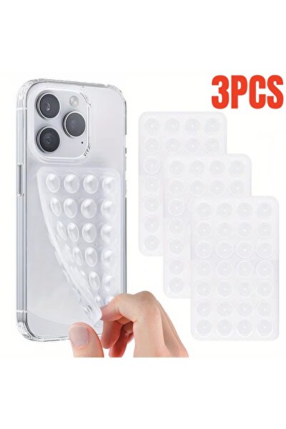 Choice4 Transparent 3pcs 1/3/5Pcs Silicone Suction Phone Holder Multifunctional Suction Cup Wall Stand Anti-