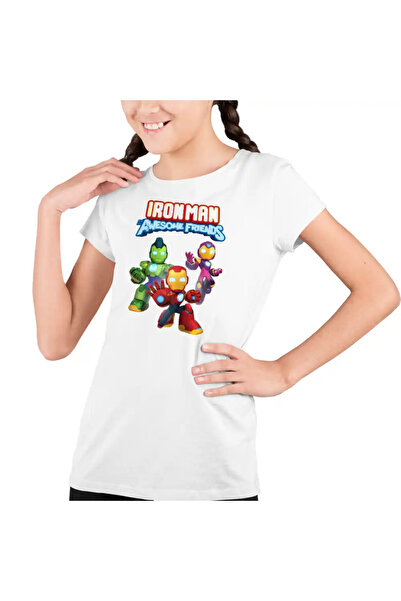 OEM Tricou Copii Fete Iron Man Awesome Friends