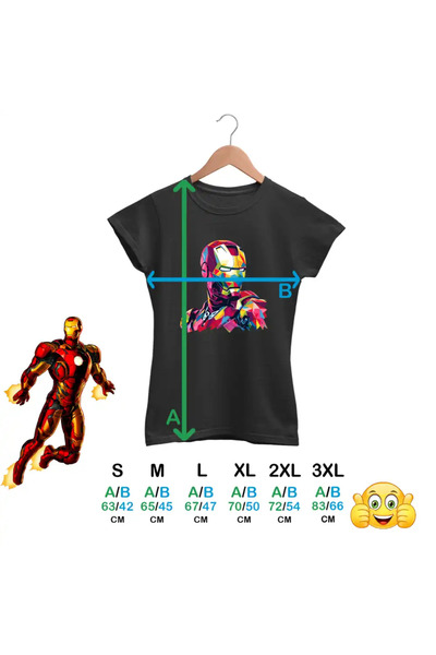 OEM Women's Iron Man Geometric T-Shirt