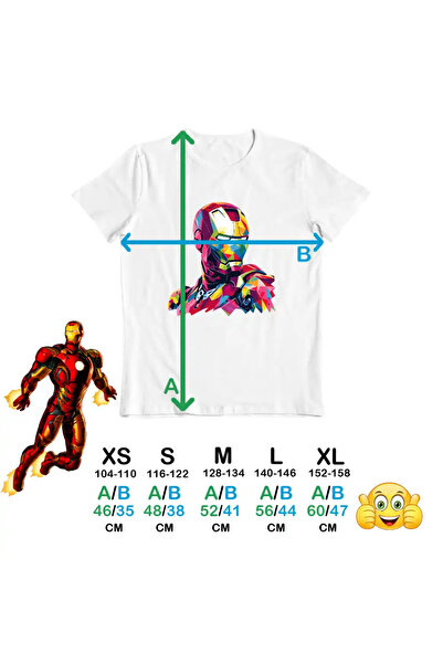 OEM Kids Girls Iron Man Geometric T-Shirt