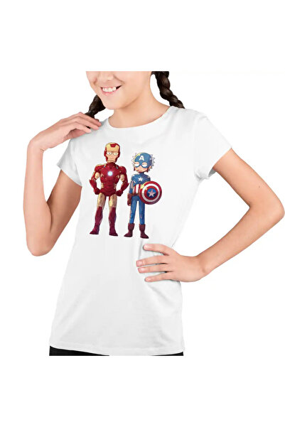 OEM Tricou Copii Fete Iron Man Rick and Morty Captain America