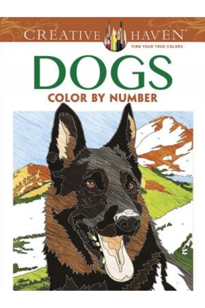 Dover Pubn Inc Creative Haven Dogs Color by Number Coloring Book