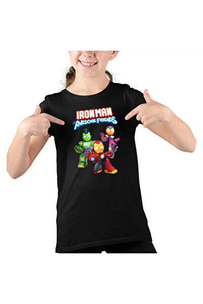OEM Tricou Copii Fete Iron Man Awesome Friends