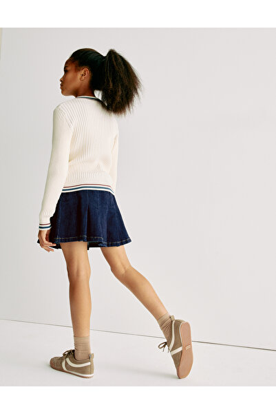 Marks & Spencer Mini Denim Plise Etek (2–16 Yaş)