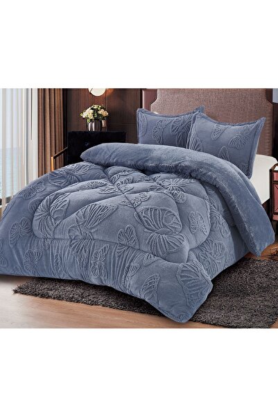 CHIRASO PILOTĂ Cocolino CHIRASO, Model Gofrat Fluturi, 3,5 kg, Pat Dublu 200x230cm și 2 Fețe Pernă 50x70