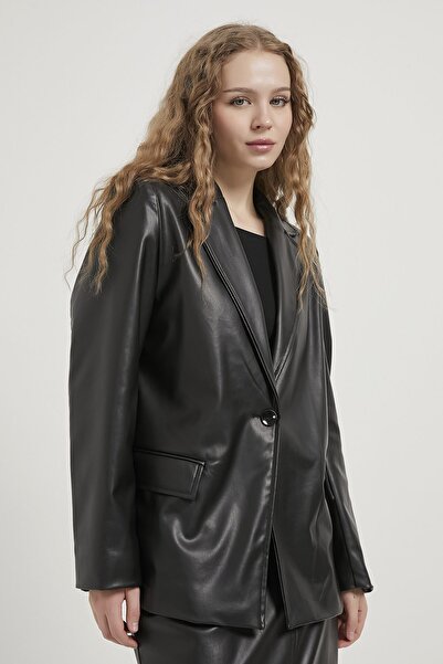 Arma Life Armalife 2704 Synthetic Leather Blazer Women's Jacket