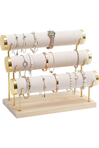 Hope حامل أساور قابل للفصل، منظم أساور ذهبي للبيع، سوار ملفوف مخملي