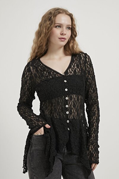 Arma Life ΓΥΝΑΙΚΕΙΑ ΜΠΛΟΥΖΑ ARMALIFE 1637 ΜΕ ΚΟΥΜΠΙΑ ΠΕΠΛΟ ΔΑΝΤΕΛΑ