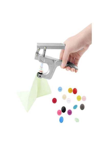 fun zone طقم كماشة شاربدو للأزرار والكباسات، 151 قطعة، فضي/أخضر/وردي، 29×15×4 سم