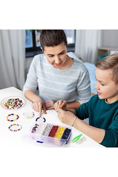 Velora World 6000Pcs Clay Beads Bracelet Making Kit with Sports & Letter Beads – 6mm Polymer Flat
