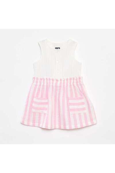 KIABI Sleeveless striped dress PINK