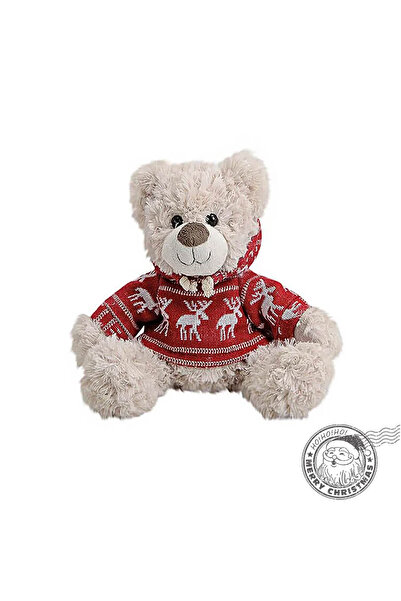 CHRISTMAS GIFTS Ursulet din plus cu pulover Craciun 27 cm