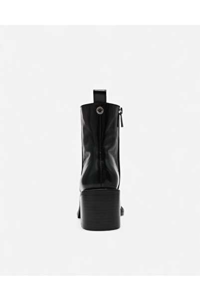 Steve Madden SLENDER BLACK LEAT Kadın Siyah Topuklu Bot SLENDER