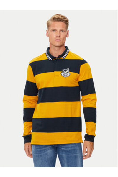 Brave Soul Ανδρικό Πόλο MLT-36LICINIUS Μπλε Σκούρο Μπλε, Κίτρινο