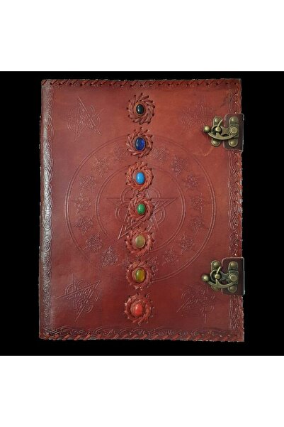 OEM Leather Journal | Handmade in India | "Magic of Crystals" | 33 × 25 × 2.5 cm