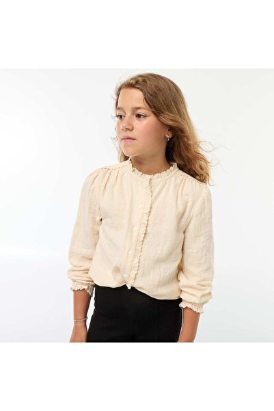 KIABI Cotton gauze blouse WHITE