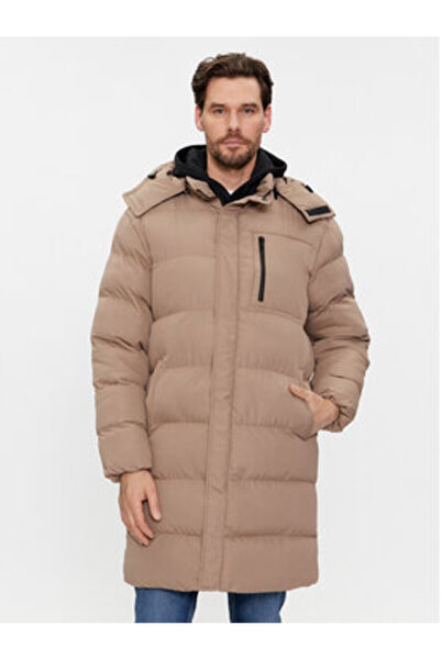 Brave Soul Ανδρικό Μπουφάν με Πούπουλα MJK-ELSDONSTONE Μπεζ