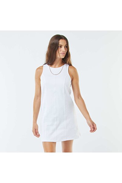 KIABI فستان قصير مستقيم أبيض