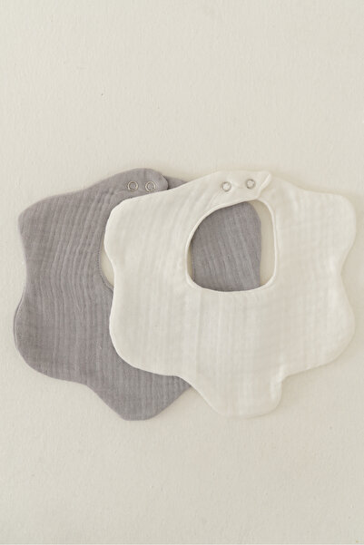 elibaby 2-Pack 100% Organic Cotton 8-Layer Multi Muslin Floral Baby Drool Bib...