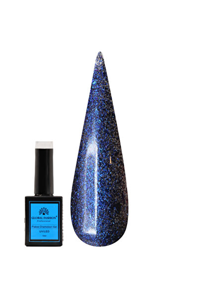 global fashion طلاء أظافر جل فليكس تشاميليون ١٥ مل - جل قابل للغسل بالأشعة فوق البنفسجية/الصمام الثنائي الباعث للضوء، يدوم طويلًا، مناسب للصالونات