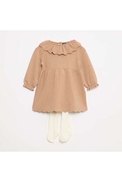 KIABI Dress and patterned tights set BEIGE