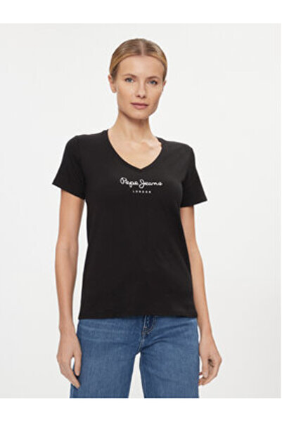 Pepe Jeans Γυναικείο T-Shirt PL505482 Μαύρο