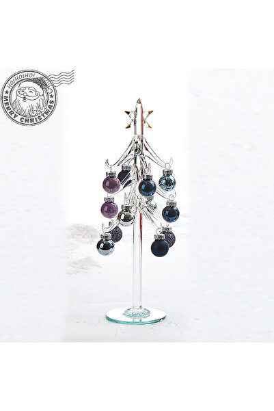 CHRISTMAS GIFTS Brad Craciun din sticla cu globuri 27 cm