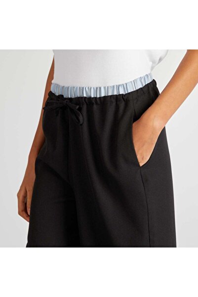 KIABI Wide-leg trousers with visible boxer waistband effect GREY