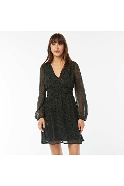 KIABI Fitted crÃªpe knit dress BLACK