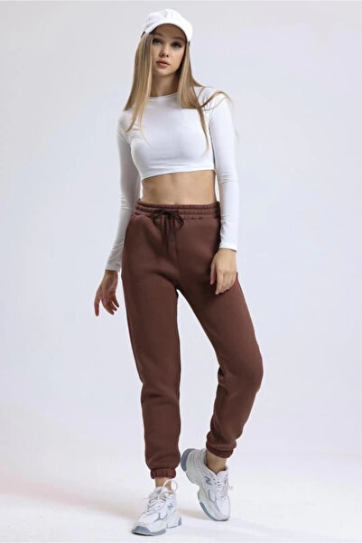 bamido Φούτερ με 3 κλωστές, ελαστικό πόδι, καφέ is001