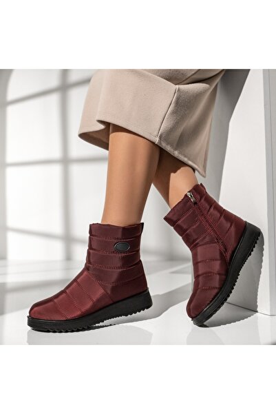 BMoD Ghete roșii din material textil pentru femei cu fermoar MOD06377