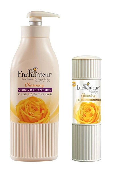 ENCHANTEUR لوشن للجسم رومانسي ٥٠٠ مل وبودرة التلك المعطرة ١٢٥ جم