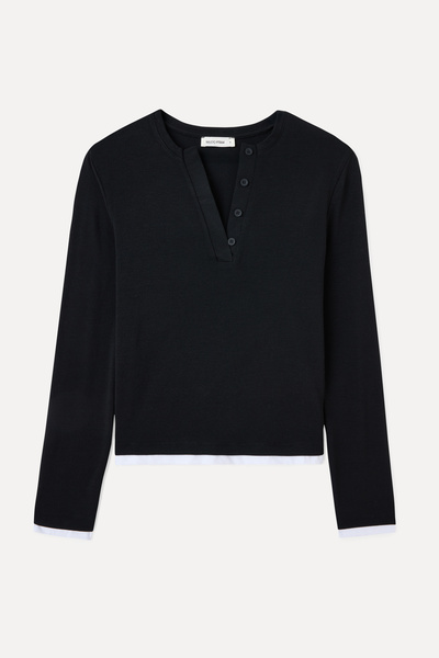 Mudo Buttoned Collar Fitted Long Sleeve Blouse