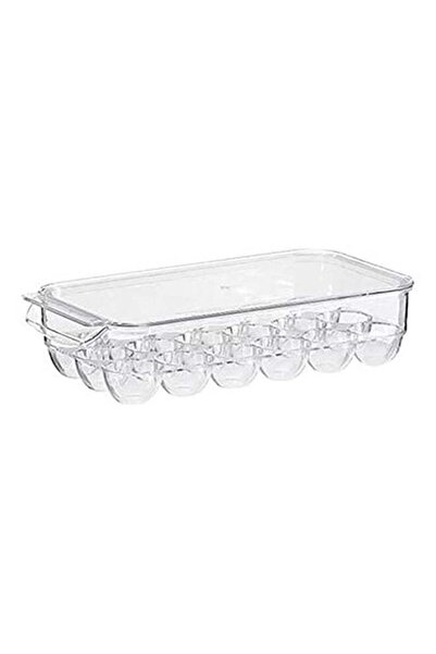 Generic Eggs Storage Tray | Holds up to 18 Eggs | Pack of 1 Clear 32.3x17.5x9cm