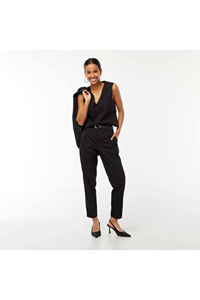 KIABI Buttoned waistcoat BLACK