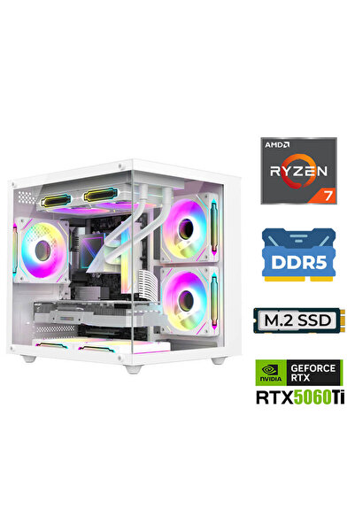 XASER Elite X140 Ryzen 7 7800X3D 32GB DDR5 Ram 1TB M.2 NVMe SSD 16GB RTX5060T...