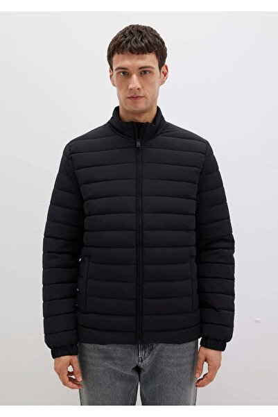 Mavi Dik Yaka Siyah Erkek Mevsimlik Mont 0110618-71379