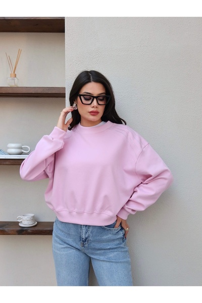 ESRAHELVACI Hanorac cu gât rotund și cu strasuri pe umăr