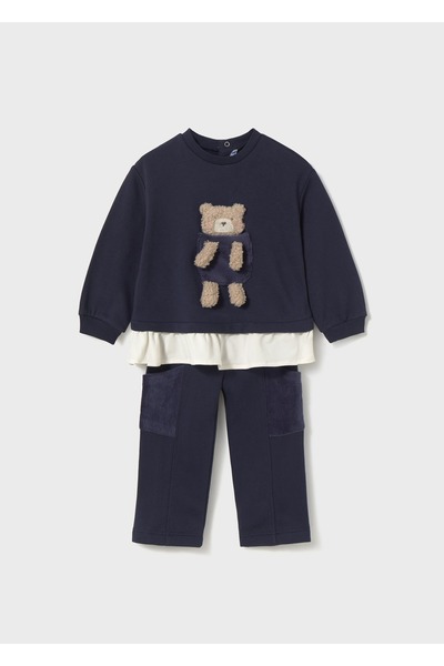MAYORAL Baby Girl 2-Piece Top and Bottom Set Navy Blue 2843