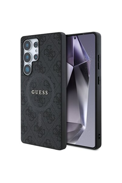 Guess Case for Samsung Galaxy S25 Ultra, 4G Ring Classic Logo MagSafe, Black