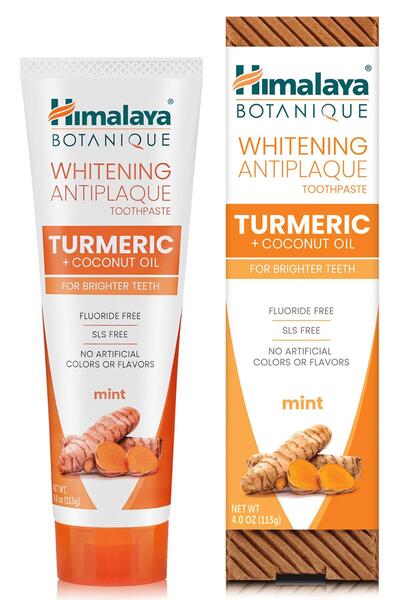 Himalaya Botanique Whitening Antiplaque Turmeric + Coconut Oil Diş Macunu 113GR