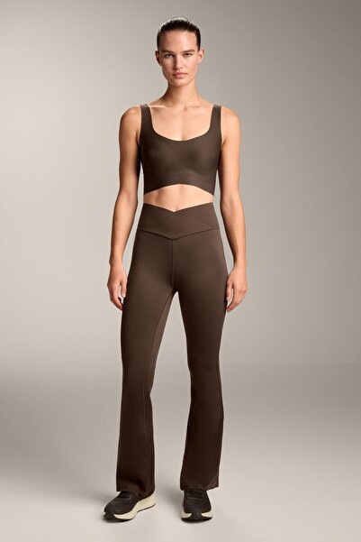 Oysho V kesimli çapraz belli Perfect-adapt flare pantolon