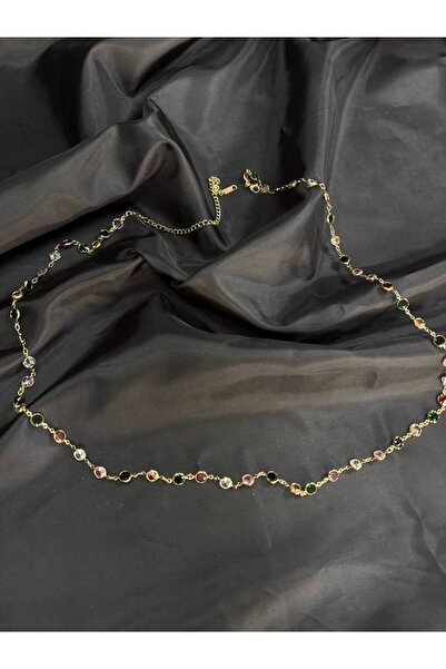 ELF RENKLİ TAŞLI ÇELİK HALHAL (GÖBEK HALHAL)