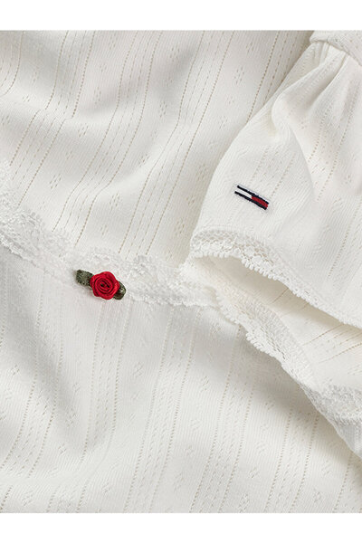 Tommy Hilfiger Women's Tjw Slim Sh Pointell T-Shirt