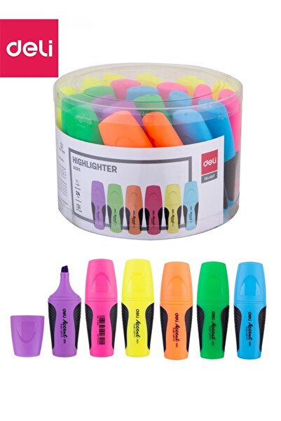 HALAMODO مجموعة أقلام تمييز مدرسية من 24 قطعة، 6 ألوان