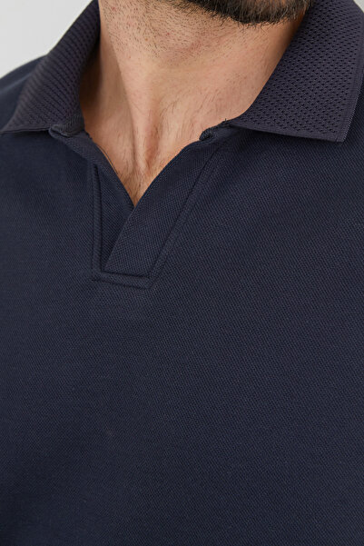 Fulla Moda Basic Polo Neck Pike Sweatshirt