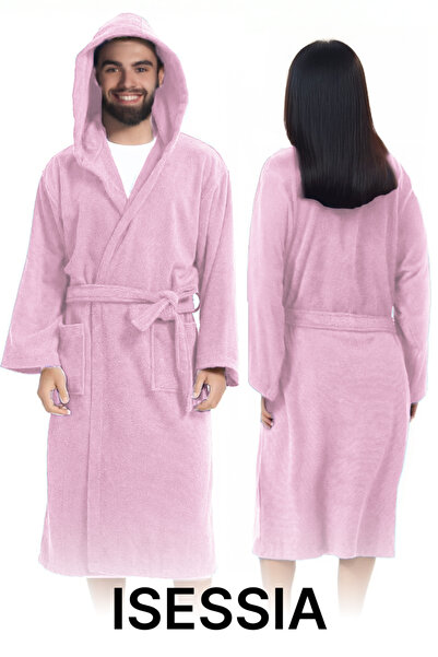 Isessia Fidel Бавовняний халат з капюшоном унісекс для дорослих з високою пог...