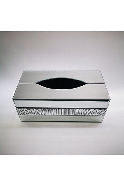 ORCHID علبة مناديل زجاجية بلمسة نهائية فضية