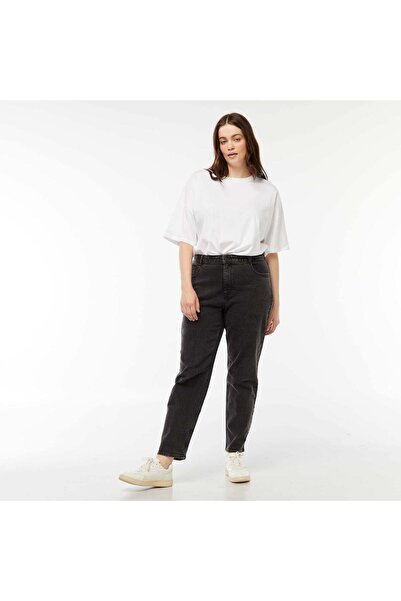 KIABI High-waisted mom jeans - L30 BLACK