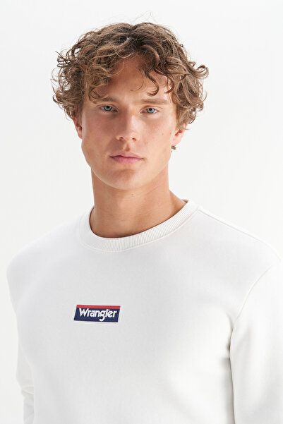 WRANGLER Pamuklu Regular Fit Normal Kesim Bisiklet Yaka Logo Detaylı Sweatshirt